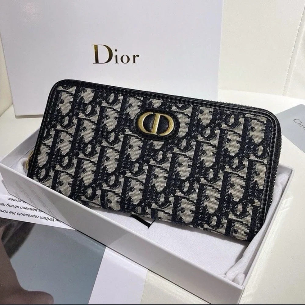 Dior Black and White Women's Wallet